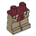 LEGO Donkerrood Rood Knee Minifigure Heupen en benen (3815 / 14638)