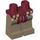 LEGO Dunkelrot rot Knee Minifigure Hüften und Beine (3815 / 14638)
