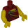 LEGO Donkerrood Roman Emperor Torso (973 / 88585)