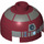 LEGO Dark Red Round Brick 2 x 2 Dome Top (Undetermined Stud - To be deleted) with Silver Band and Blue Dot and Red and Blue Buttons (13314)