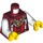 LEGO Rouge foncé Royalty Torse avec Gold Lion Pendant et Fur Trim (973 / 76382)