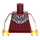 LEGO Rouge foncé Royalty Torse avec Gold Lion Pendant et Fur Trim (973 / 76382)