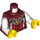 LEGO Dunkelrot Royalty Torso mit Gold Löwe Pendant und Fell Trim (973 / 76382)