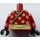 LEGO Ciemno czerwony Samurai Warrior Tułów (973 / 88585)