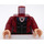 LEGO Mørk rød Scarlet Witch med Printed Ben Minifigur Overkropp (973 / 76382)