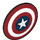 LEGO Dunkelrot Schild mit Gebogen Face mit Captain America Muster (10532 / 17459)