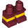 LEGO Dark Red Short Legs with Yellow Stripe (16709 / 41879)