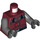 LEGO Donkerrood Sith Trooper met Rood Kleding Torso (973 / 76382)