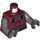 LEGO Rouge foncé Sith Trooper avec rouge Outfit Torse (973 / 76382)
