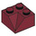LEGO Donkerrood Helling 2 x 2 (45°) met Dubbele Concave (Ruw oppervlak) (3046 / 4723)