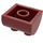 LEGO Donkerrood Helling 2 x 2 Gebogen met 2 Studs Aan Top (30165)