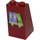 LEGO Dark Red Slope 2 x 2 x 3 (75°) with Hanging Basket on Front and Bookshelf on Back Sticker (Solid Studs) (98560)