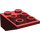 LEGO Donkerrood Helling 2 x 3 (25°) Omgekeerd zonder verbindingen tussen noppen (3747)