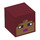 LEGO Dark Red Square Minifigure Head with Jungle Explorer Face (19729 / 102174)