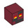 LEGO Donkerrood Vierkant Minifiguur Hoofd met Magma Cube Decoratie (29923 / 106304)