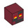 LEGO Dark Red Square Minifigure Head with Magma Cube Decoration (29923 / 106304)