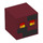 LEGO Dark Red Square Minifigure Head with Magma Cube Decoration (29923 / 106304)