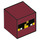 LEGO Dark Red Square Minifigure Head with Minecraft Ninja Face (19729 / 66841)