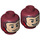 LEGO Dark Red The Flash Minifigure Head (Recessed Solid Stud) (3626 / 34868)