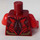 LEGO Donkerrood The Flash met Detailed Pak Minifiguur Torso (973 / 76382)