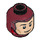 LEGO Dark Red The Flash with Detailed Suit Minifigure Head (Recessed Solid Stud) (3626 / 34868)