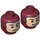 LEGO Dark Red The Flash with Detailed Suit Minifigure Head (Recessed Solid Stud) (3626 / 34868)