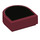 LEGO Dark Red Tile 1 x 1 Half Oval with Black (24246 / 88091)