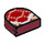 LEGO Dark Red Tile 1 x 1 Half Oval with Pixelated Koopa Troopa (24246 / 69094)