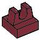 LEGO Dunkelrot Fliese 1 x 1 mit Clip (Kein Schnitt in der Mitte) (2555 / 12825)