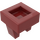 LEGO Rouge foncé Tuile 1 x 1 avec Agrafe (Pas de coupe au centre) (2555 / 12825)