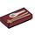 LEGO Dark Red Tile 1 x 2 with Spoon and Chopsticks with Groove (3069 / 50473)