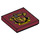 LEGO Dark Red Tile 2 x 2 with Gryffindor Crest with Groove (3068 / 56419)