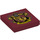 LEGO Dark Red Tile 2 x 2 with Gryffindor Crest with Groove (3068 / 56419)