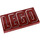LEGO Donkerrood Tegel 2 x 4 met &quot;LEGO&quot; (79853 / 87079)