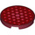 LEGO Rosso scuro Piastrella 3 x 3 Rotondo con Rosso Hexagons (67095 / 100384)