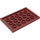 LEGO Dunkelrot Fliese 4 x 6 mit Bolzen auf 3 Edges (6180)
