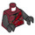 LEGO Rojo oscuro Torso Ninjago Armadura con Straps y Utility Correa (973 / 76382)