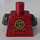 LEGO Rojo oscuro Torso Ninjago Armadura con Straps y Utility Correa (973 / 76382)