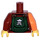 LEGO Mørk rød Overkropp Ninjago Parachute (973)