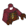 LEGO Dark Red Torso Ninjago with Gold Dragon Head Emblem (973)
