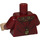 LEGO Dark Red Torso Ornate Robe with Long Scarves, Gold, Reddish Brown and Dark Brown Details Pattern (973 / 76382)