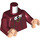 LEGO Donkerrood Trein Bestuurder Minifiguur Torso (973 / 76382)