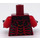 LEGO Dark Red Ultimate General Magmar Minifig Torso (973 / 76382)