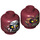 LEGO Dark Red Uruk-Hai Head (Safety Stud) (3626 / 10756)