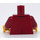 LEGO Dark Red Vito with Black Short Combed Hair and Striped Tie Minifig Torso (973 / 76382)