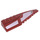 LEGO Dark Red Wedge 12 x 3 x 1 Double Rounded Right with White Panels and Black Lines (10524 / 42060)