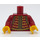 LEGO Dark Red William Shakespeare Minifig Torso (973 / 88585)