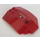 LEGO Dark Red Windscreen 6 x 8 x 2 Curved with &#039;HIGH PRESSURE RELIEF DO NOT COVER&#039; and Black Grille Sticker (40995)