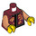 LEGO Rouge foncé Woman dans Floral Shirt Minifig Torse (973 / 76382)