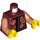 LEGO Rouge foncé Woman dans Floral Shirt Minifig Torse (973 / 76382)